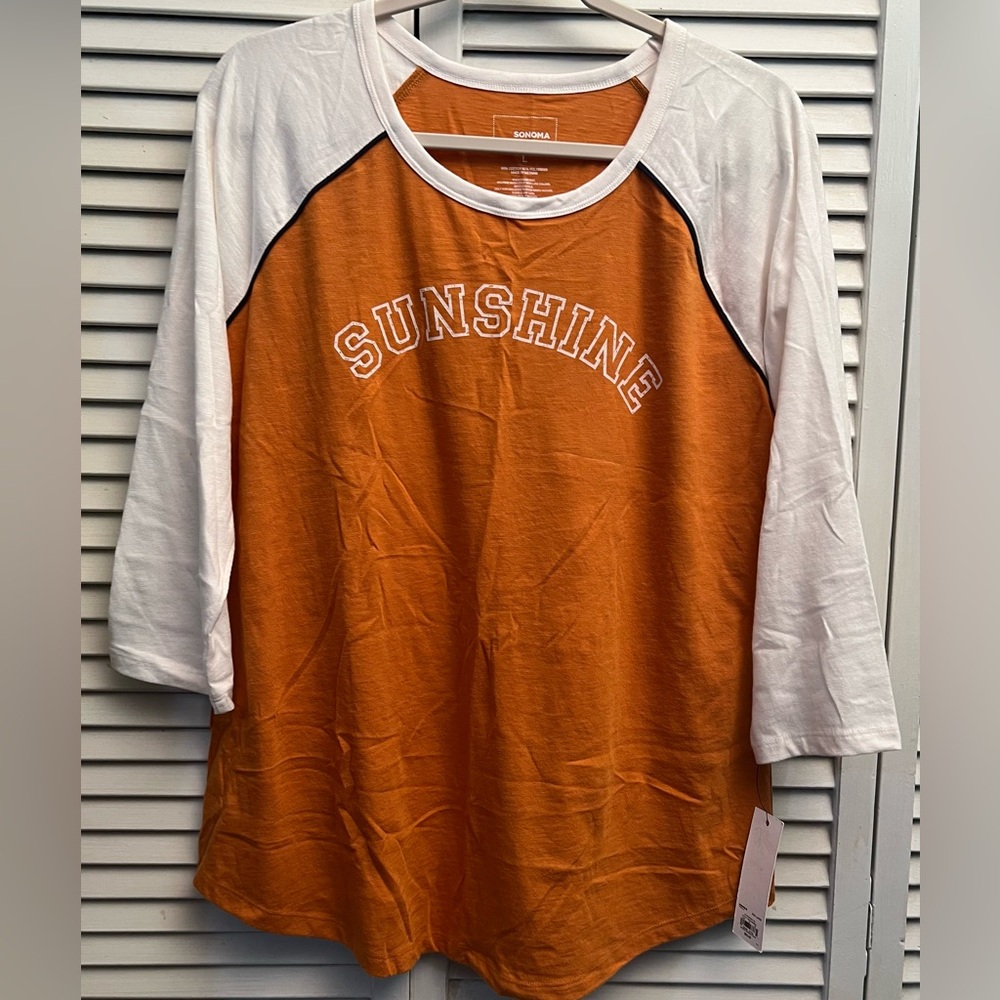 Sonoma Orange and White Tee